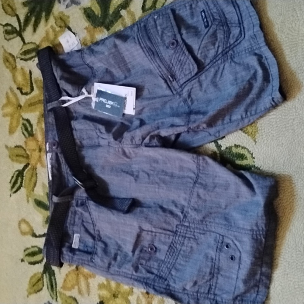 Men's Blue Projekt Raw Cargo Shorts NWT New